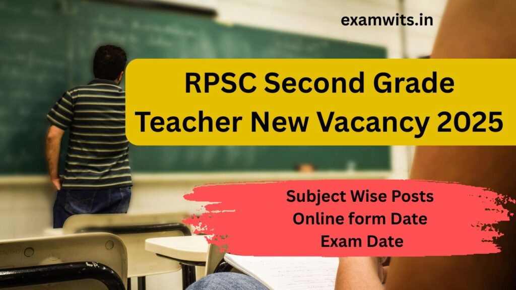 RPSC Second Grade Teacher New Vacancy 2025